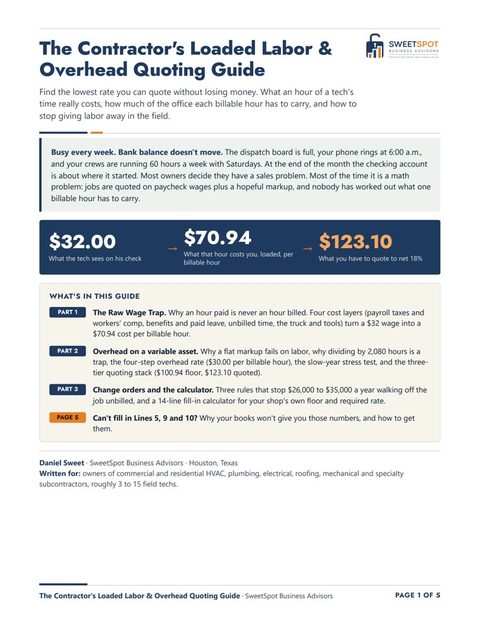 Page 1 of The Contractor's Loaded Labor & Overhead Quoting Guide